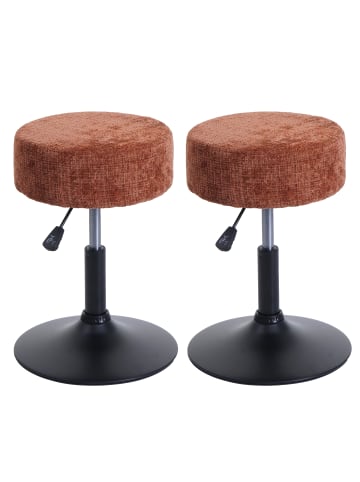 MCW 2er-Set Sitzhocker C22 Chenille, Terrakotta