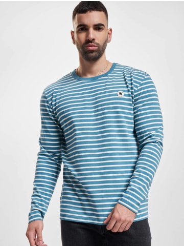 WOOD WOOD T-Shirt in brightblue/offwhitestripes