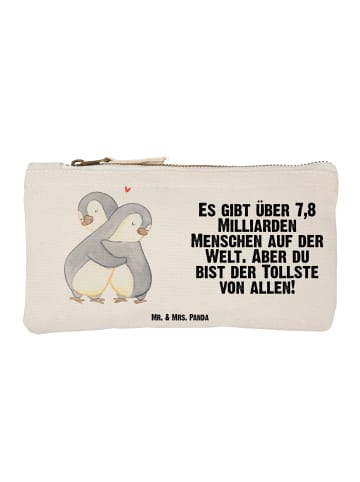 Mr. & Mrs. Panda Schminktasche Pinguine Kuscheln mit Spruch in Weiß