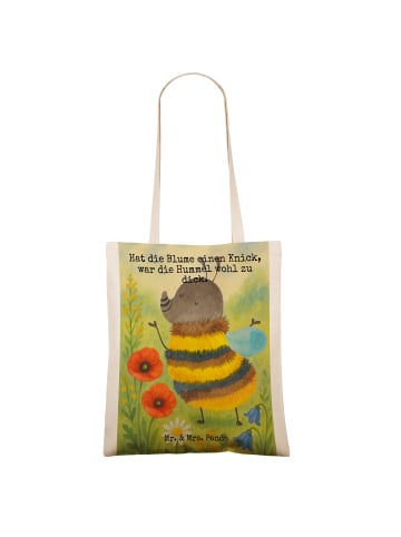 Mr. & Mrs. Panda Tragetasche Hummel flauschig Design mit Spruch in Weiß