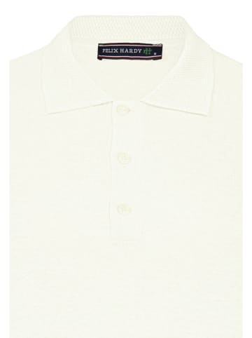 Felix Hardy Polo Kragen Langarm Pullover in Ecru