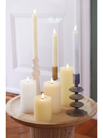 LUMINEO LED Wachskerze 15 x 7 cm in Creme