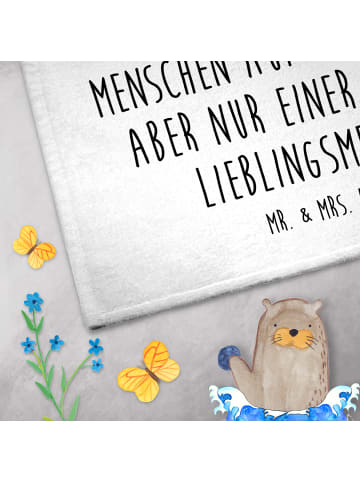 Mr. & Mrs. Panda Handtuch Roter Panda mit Spruch in Weiß