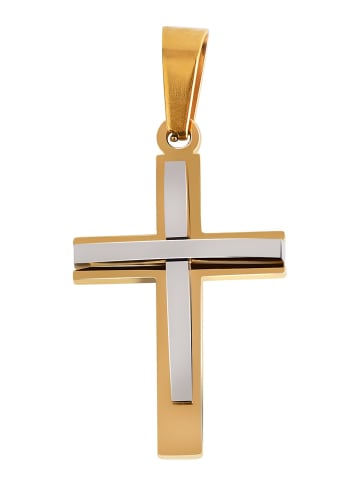 Adeliás Unisex Anhänger – Kreuzanhänger aus Edelstahl in silber