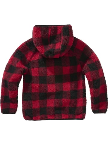 Brandit Kinder Fleecejacke/Fleecepullover "Kids Teddyfleece Jacket Hooded" in Rot