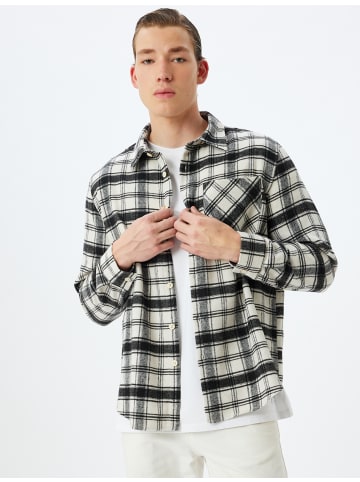 KOTON Shirt in Ekru Karomuster