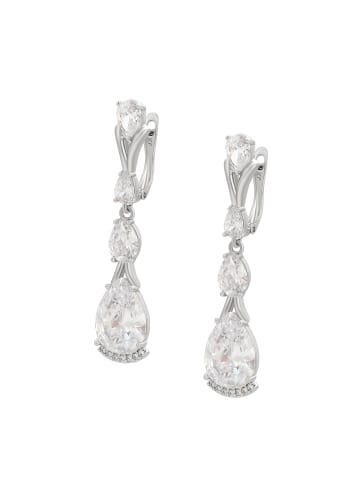 NAEMI Women Earrings in Silver White