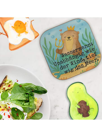 Mr. & Mrs. Panda Untersetzer Tasse Wassermann Astrologie Design ... in Weiß