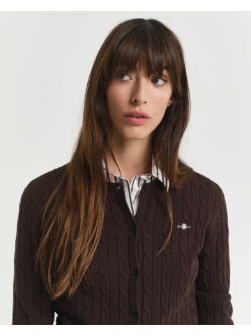 Gant Strickjacke in schoko - 0011