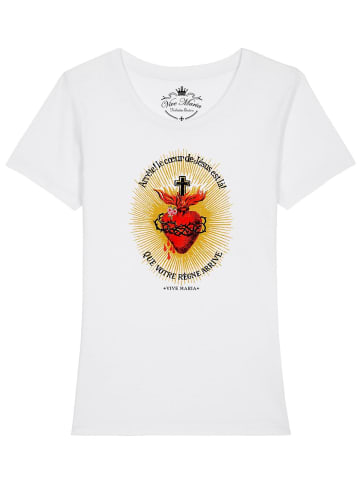 Vive Maria T-Shirt Burning Heart in weiss