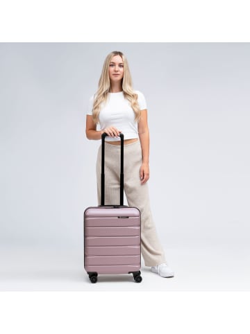 Franky Munich 4.0 4 Rollen Kabinentrolley S 53 cm mit Dehnfalte in shiny rose shiny