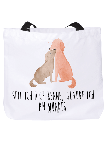 Mr. & Mrs. Panda Shopper Hunde Liebe mit Spruch in Weiß