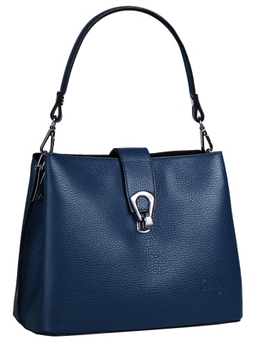 Cluty Umhängetasche echt Leder in blau