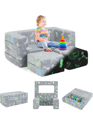 COSTWAY Modulares Kindersofa in Grau