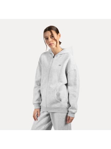 SMILODOX Zip Hoodie Lyanna in Grau Melange