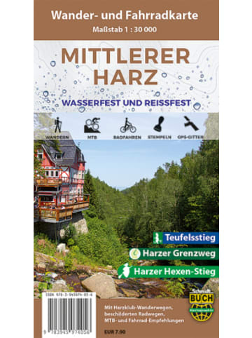 Schmidt-Buch-Verlag Landkarte/Globus - Mittlerer Harz