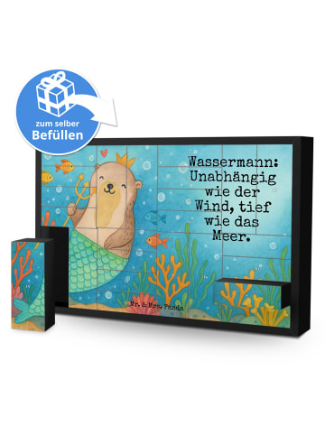 Mr. & Mrs. Panda Weihnachtskalender Wassermann Astrologie Design... in Weiß