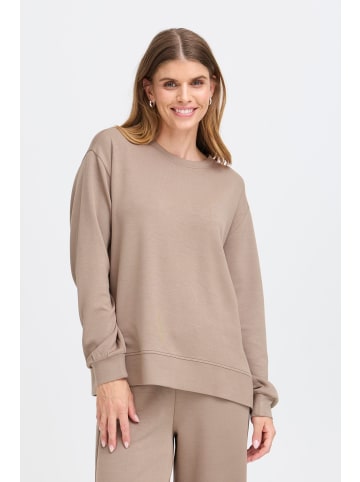 Fransa Sweatshirt FRAURORA Relaxed fit in Desert Taupe