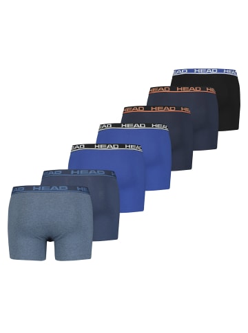 HEAD Boxershort 7er Pack in Blau/Schwarz/Orange