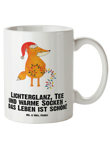Mr. & Mrs. Panda Große Tasse Fuchs Weihnachten mit Spruch in Weiß