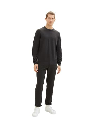 Tom Tailor Pullover in black grey melange