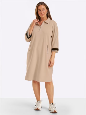 creation L Modal-Mix-Kleid in beige-schwarz