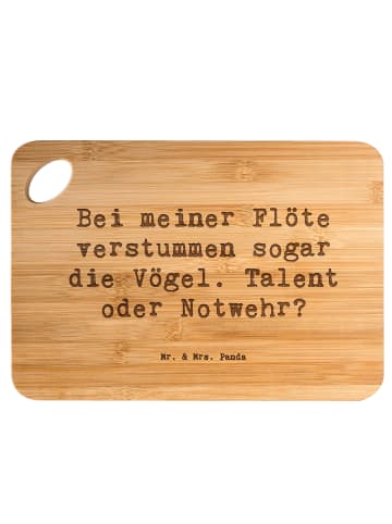 Mr. & Mrs. Panda Brotzeitbrett Spruch Besondere Flöte mit Spruch in Braun
