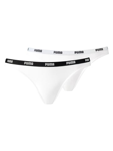 Puma 2er Pack Bikini Slips in Weiß