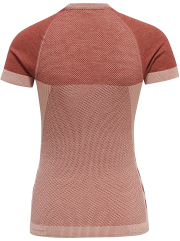 Hummel Hummel T-Shirt Hmlclea Yoga Damen Dehnbarem Atmungsaktiv Schnelltrocknend Nahtlosen in WITHERED ROSE/ROSE TAN MELANGE