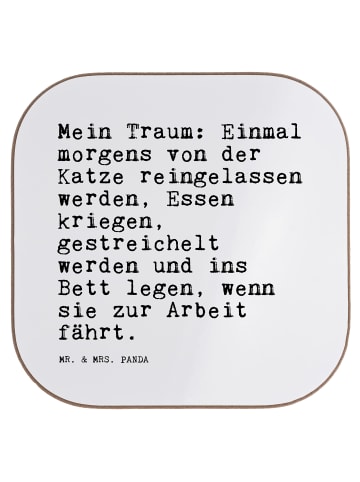 Mr. & Mrs. Panda Tischuntersetzer Mein Traum: Einmal morgens... ... in Weiß