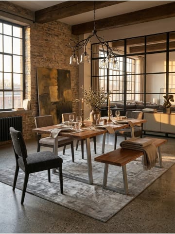 KADIMA DESIGN Esszimmertisch 160x80x76 cm Massivholz / Metall Esstisch