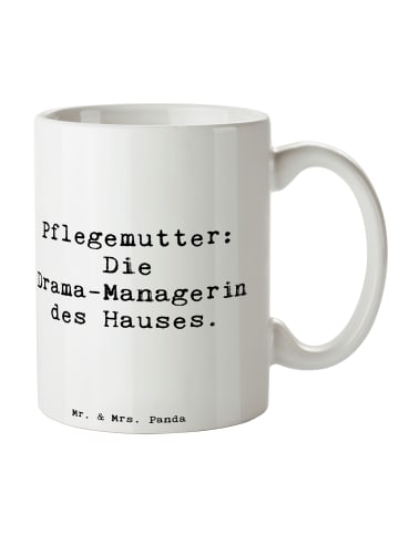 Mr. & Mrs. Panda Tasse Pflegemutter Managerin mit Spruch in Weiß