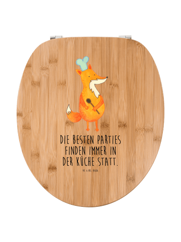 Mr. & Mrs. Panda Toilettenbrille Fuchs Koch mit Spruch in Braun