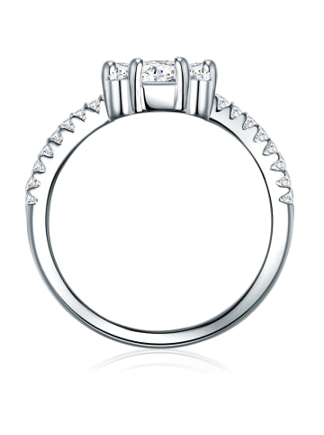 Trilani Ring aus Sterling Silber mit Zirkonia in silber