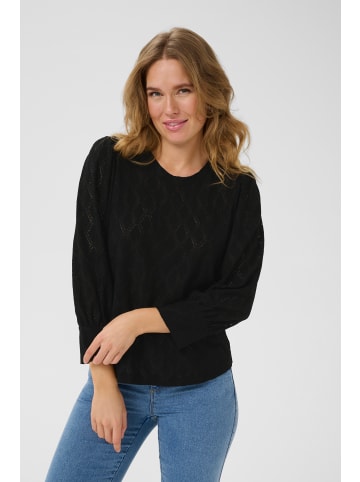 Kaffe Langarm-Bluse KAtio in Black Deep