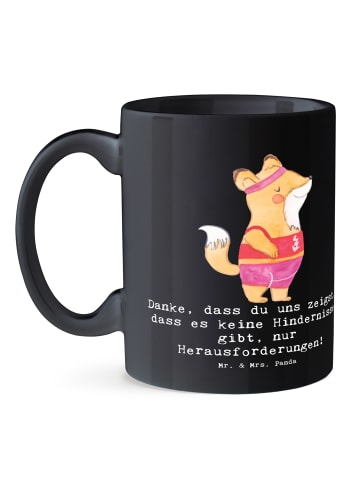 Mr. & Mrs. Panda Kaffeebecher Leichtathletik Trainerin Inspirati... in Schwarz