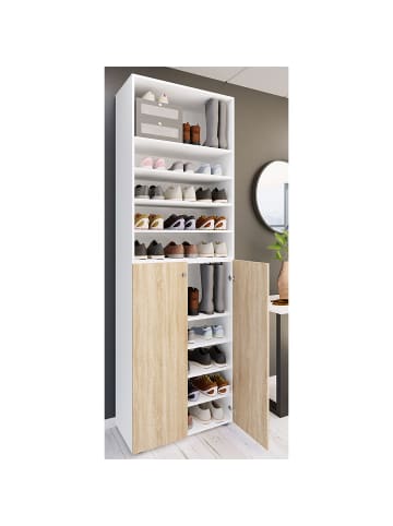 ebuy24 Schuhschrank Lona2XL10DTR weiß Weiß 70 x 39 cm