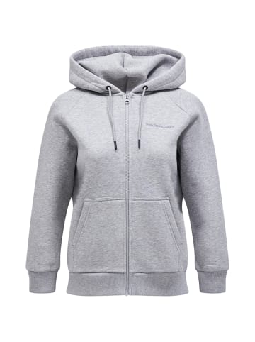 Peak Performance Kapuzensweatshirt W Original Small Logo Zip Hood in GRAU