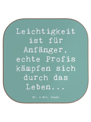 Mr. & Mrs. Panda gläseruntersetzer Spruch Leichtigkeit für Profi... in Meeresbrise