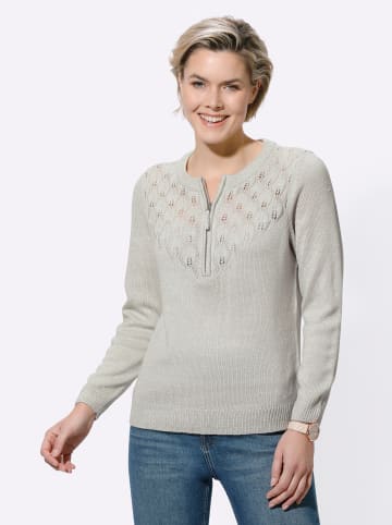 WITT WEIDEN Pullover in hellgrau-meliert