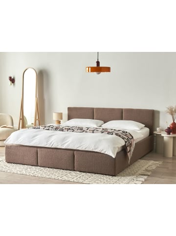 Beliani Doppelbett BOUSSE in Beige - (W) 191 x (H) 79 x (L) 219 cm