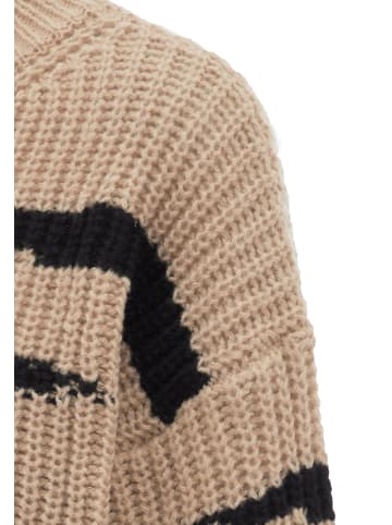 FENIA Damen Sweater in BEIGE SCHWARZ