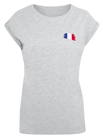 F4NT4STIC T-Shirt France Frankreich Flagge Fahne in grau meliert