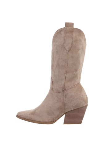 Ital-Design Stiefel in Beige und Braun