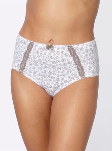Sieh an! Hüftslip in ecru-taupe-bedruckt + ecru + taupe