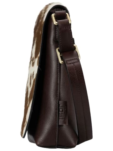 Jost Handtasche Furry Cow Shoulder Bag S in Brown