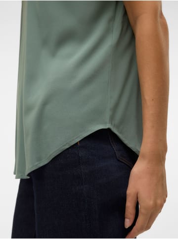 Vero Moda Bluse Kurzarm Rundhals Basic Regular Fit in Grün-2