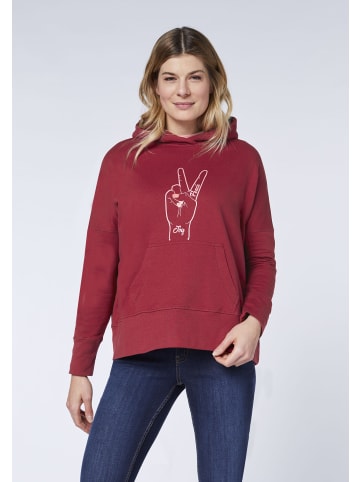 Oklahoma Jeans Kapuzensweatshirt in Rot