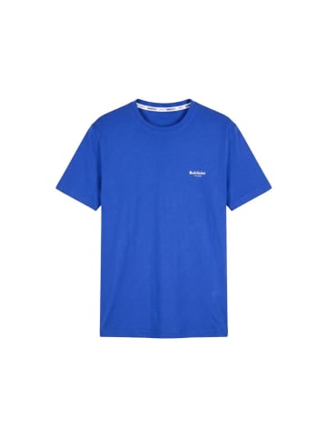 Blau Baumwolle Herren T-Shirt
