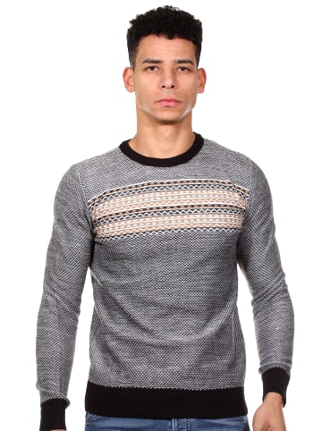 FIOCEO Pullover in schwarz/camel